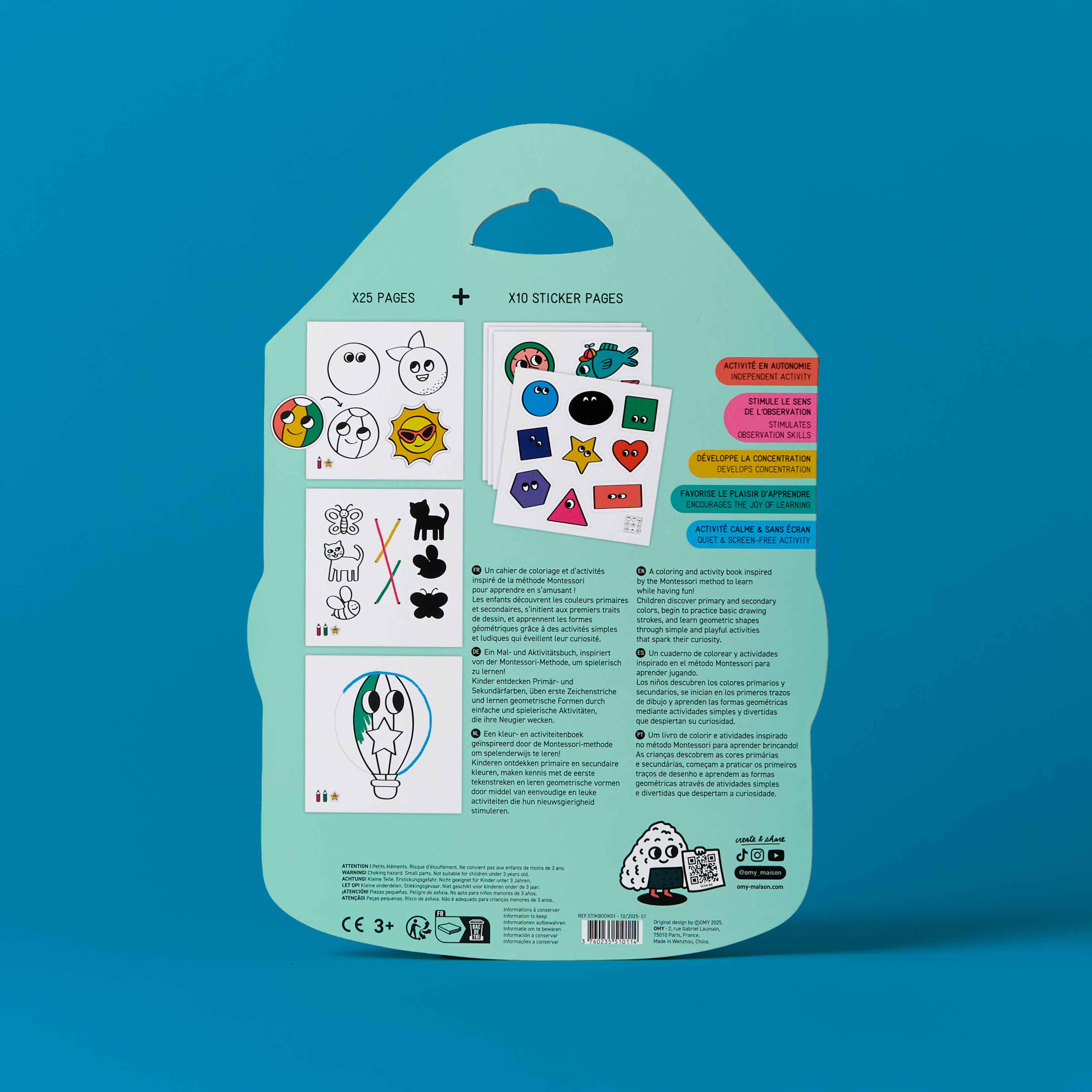 MONTESSORI STICKERS BOOK- SHAPES - Image 4